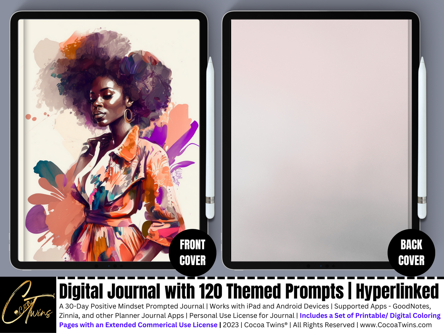 Mindset Matters - Believe In Yourself | A Hyperlinked Digital Journal with 120 Themed Prompts