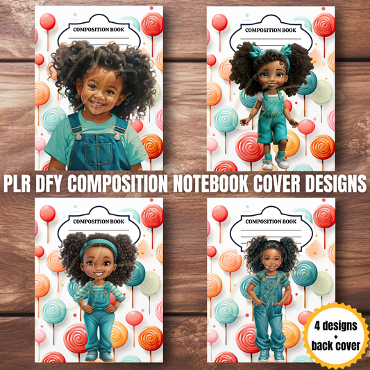 0923-47-BKB | PLR Composition Notebook Covers | PNG Format | 7.5 x 9.25