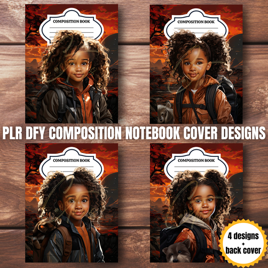 0923-50-BKB | PLR Composition Notebook Covers | PNG Format | 7.5 x 9.25