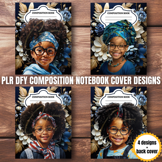 0923-51-BKB | PLR Composition Notebook Covers | PNG Format | 7.5 x 9.25