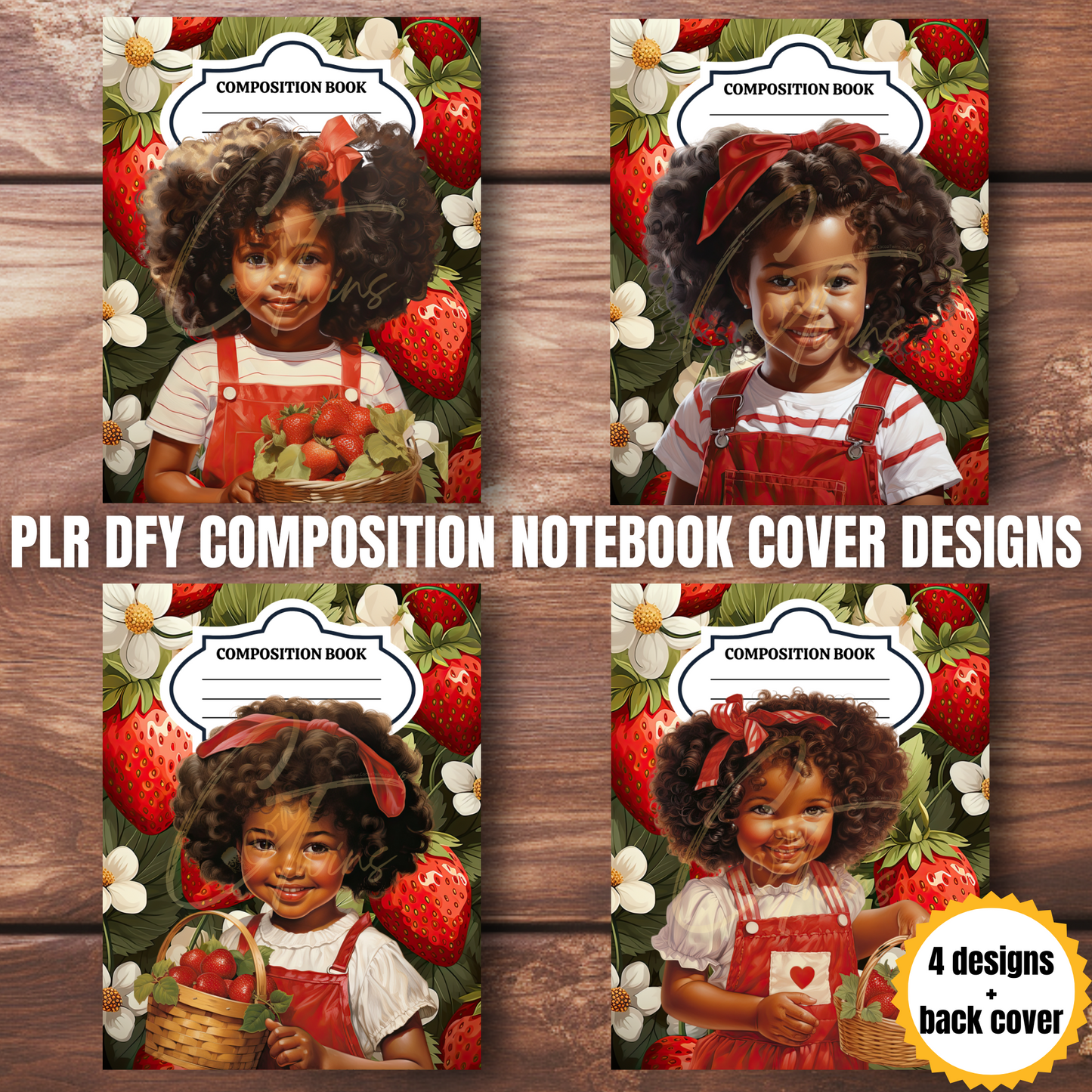 0923-49-BKB | PLR Composition Notebook Covers | PNG Format | 7.5 x 9.25