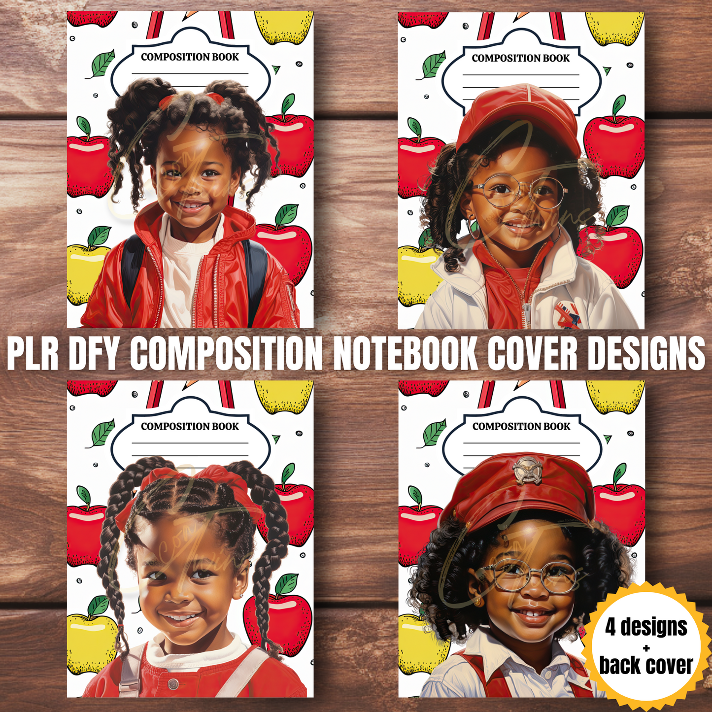 0923-29-BKB | PLR Composition Notebook Covers | PNG Format | 7.5 x 9.25