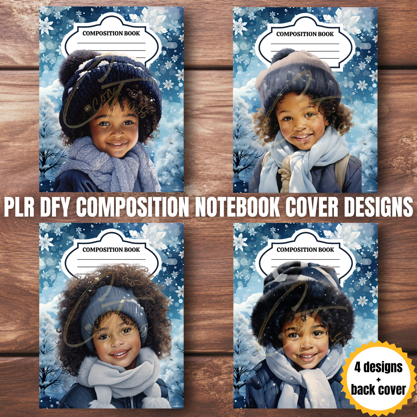 0923-35-BKB | PLR Composition Notebook Covers | PNG Format | 7.5 x 9.25