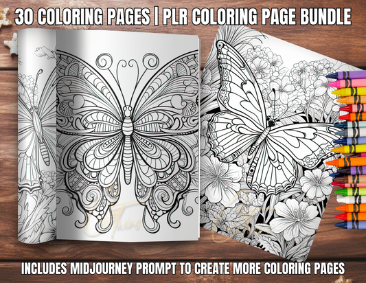 001-EB | PLR Coloring Pages, Prompt and a Bot | Pre-Black Friday Special for Small Business Owners
