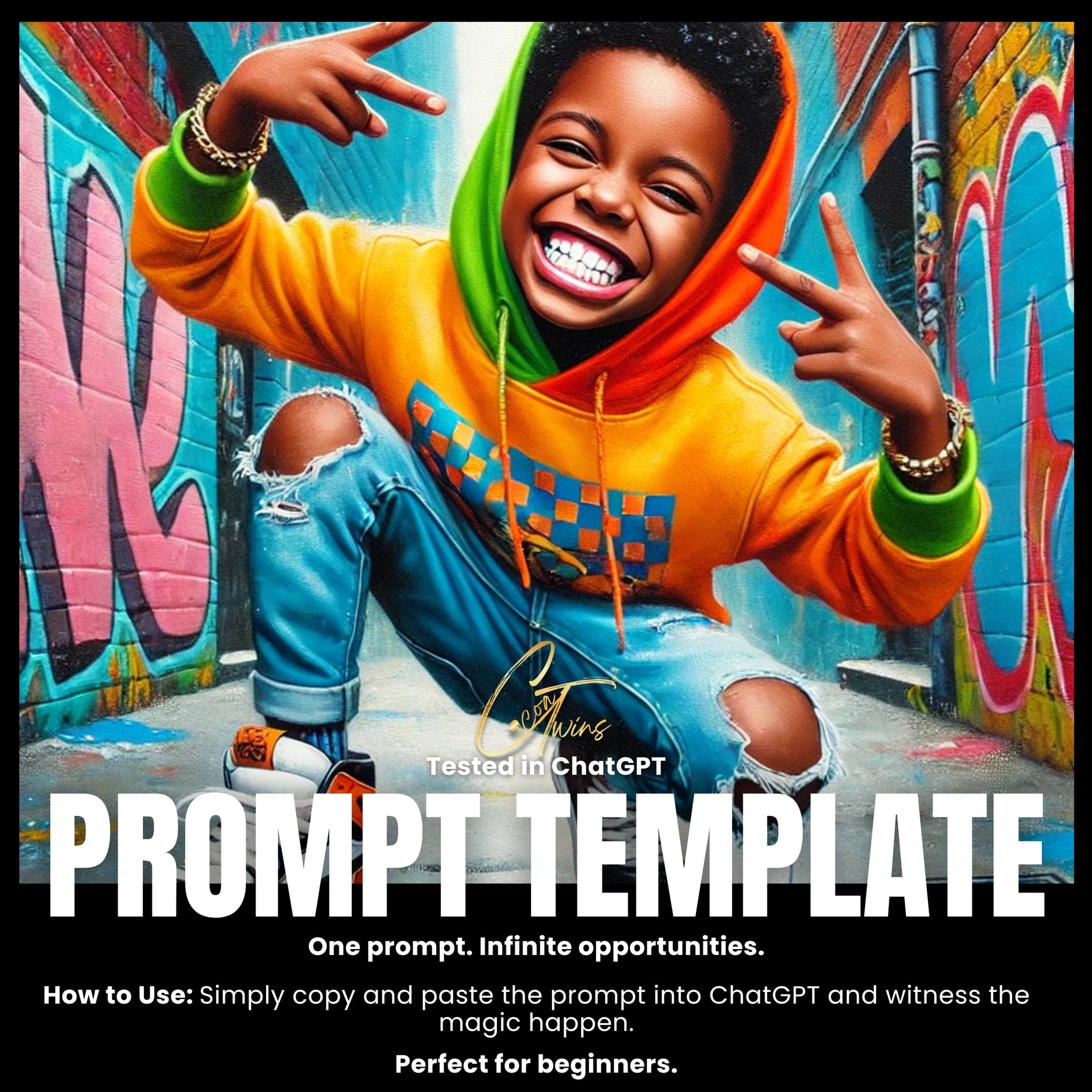 Fillable Art Prompt Base | Black Boy Joy