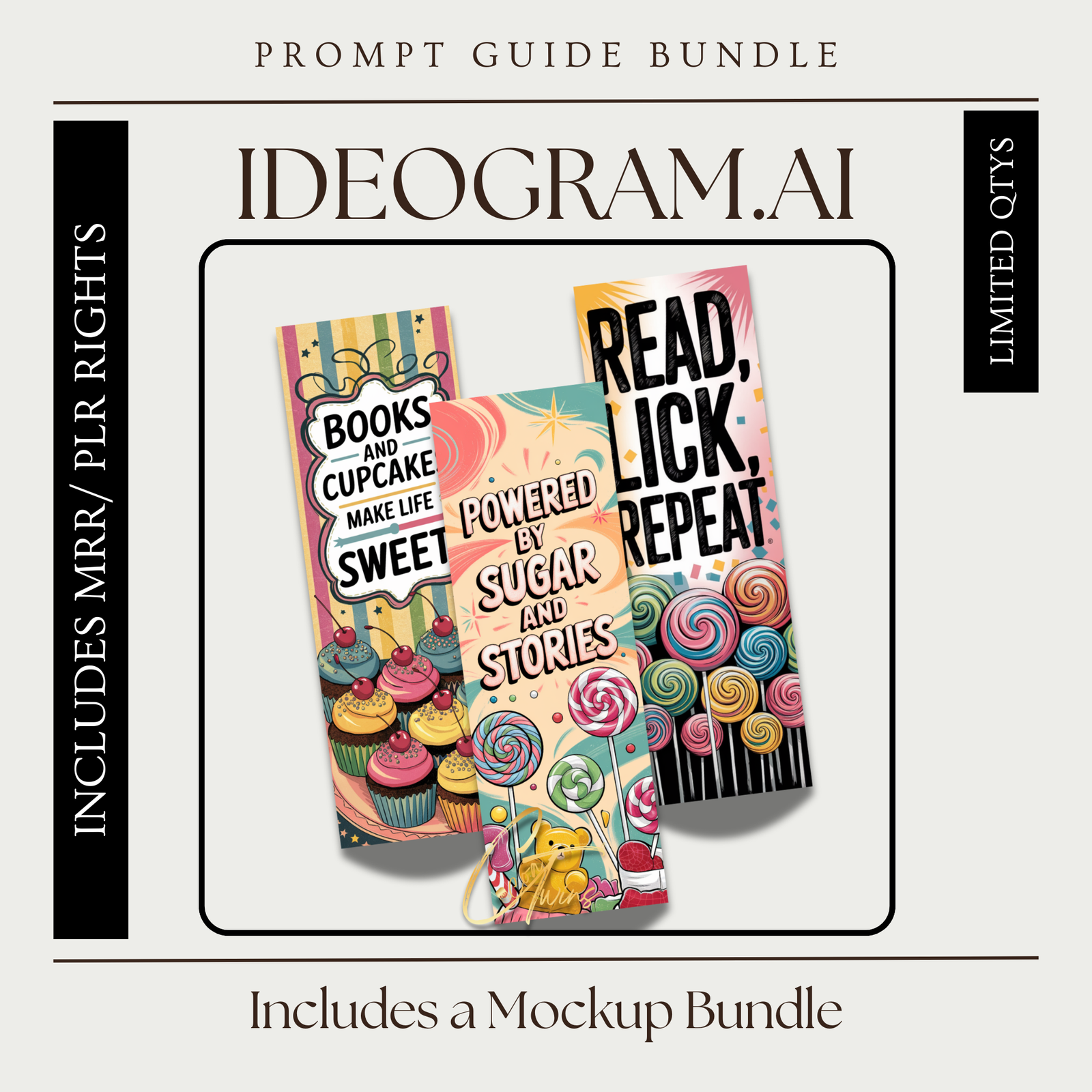 Master Resell Rights AI Art Prompt Guide | Full of Treats Bookmarks | Ideogram.AI