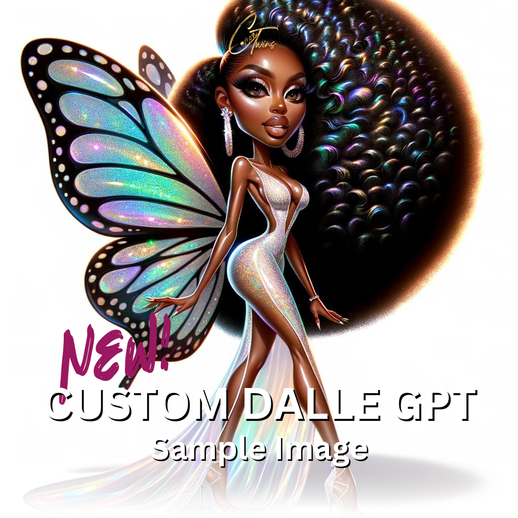 Beautiful Butterfly | Custom DALL·E GPT with a Fully Editable Hyperlinked Prompt Guide Template