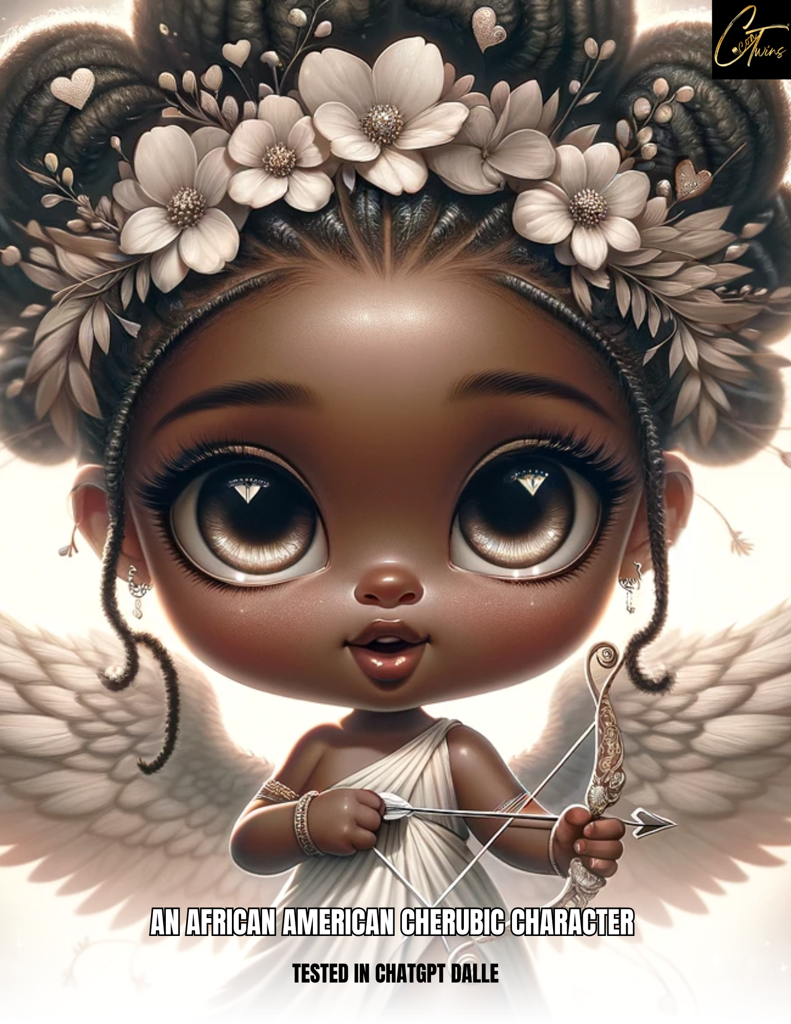 Prompt Base | An African American cherubic character