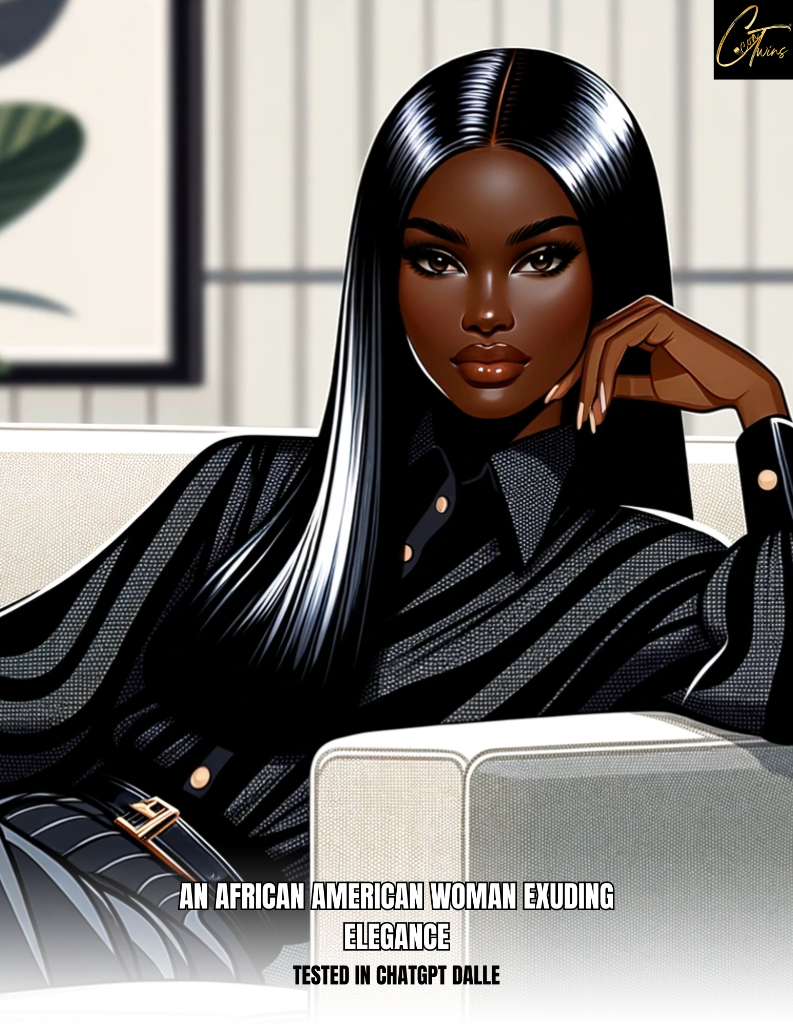 Prompt Base | An African American woman exuding elegance
