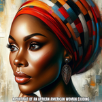 Prompt Base | A portrait of an African American woman exuding strength