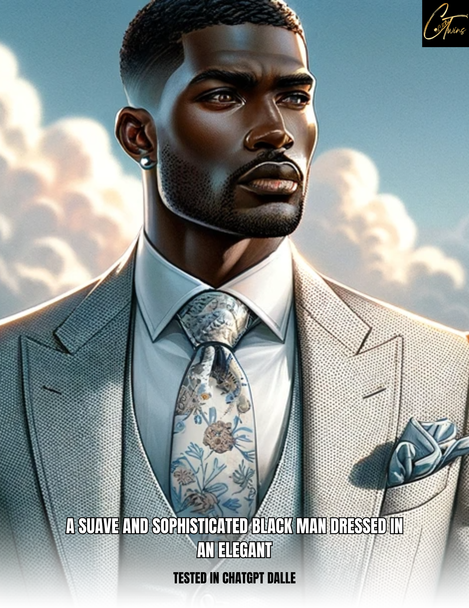 Prompt Base | A suave and sophisticated Black man dressed in an elegant