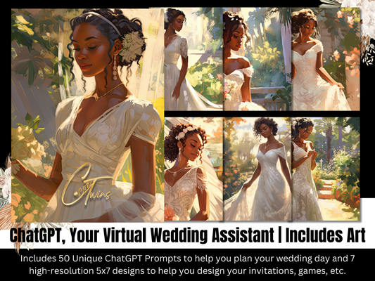 Blossoming Love and Wedding Wonders: A ChatGPT Prompt Guide and Digital Art Bundle to Help Save You Time and Money for Your Special Day