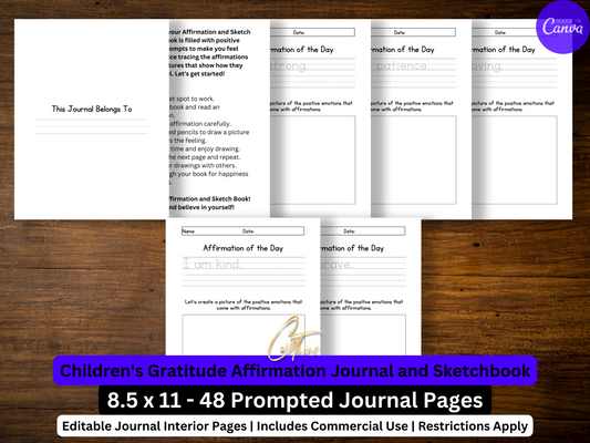 PLR | Children's Journal Editable Canva Template Bundle | Limited Quantities