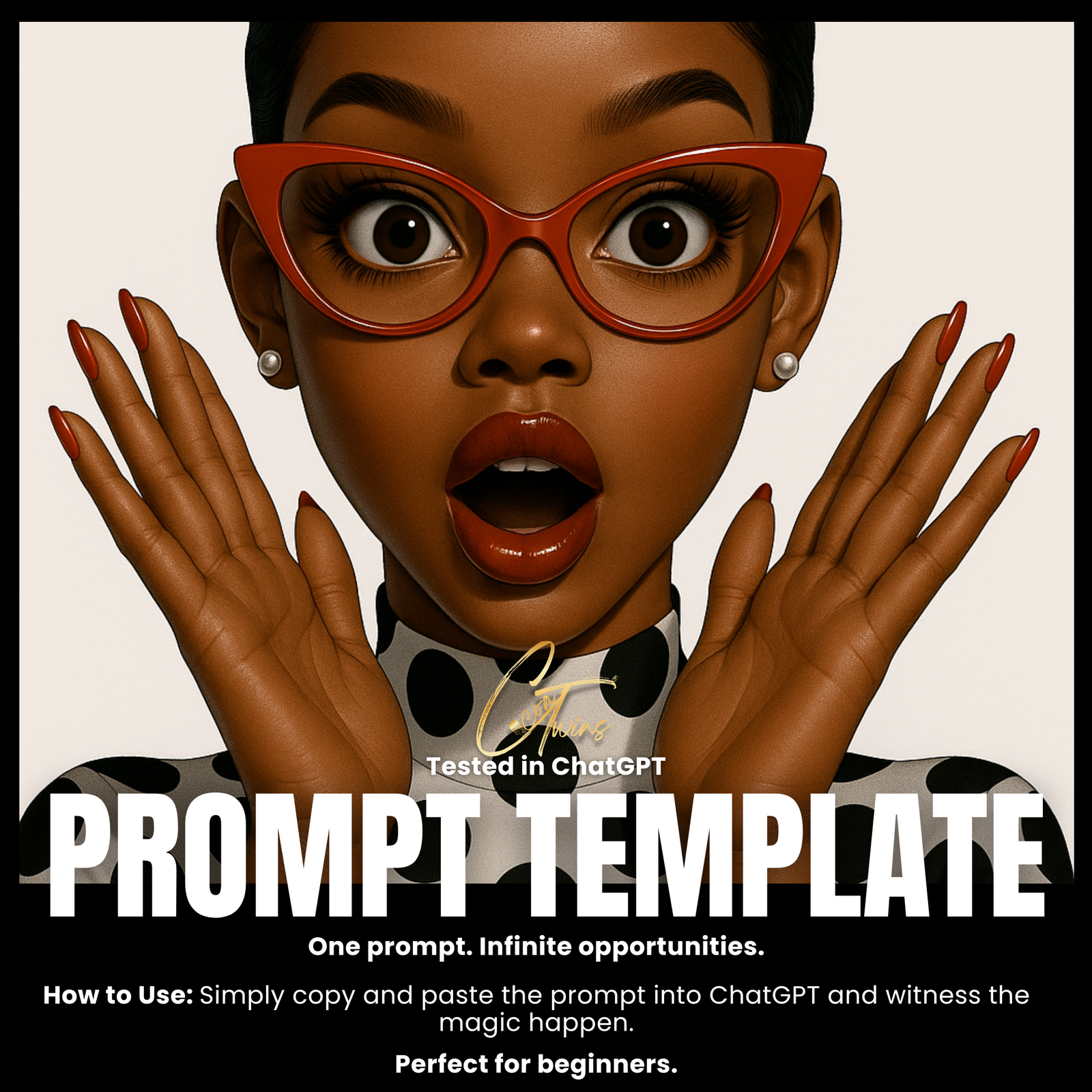 Fillable Art Prompt Base | Gloss and Dots