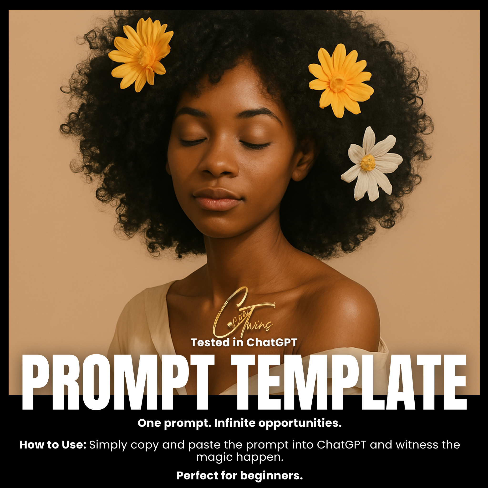 Fillable Art Prompt Base | Golden Petals, Golden Skin