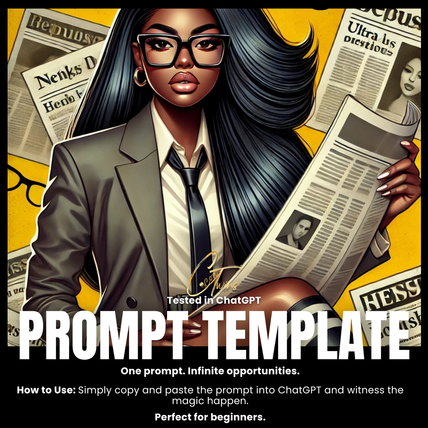 Fillable Art Prompt Base | Headline Chic