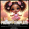 Fillable Art Prompt Base | Kawaii Magic Girl