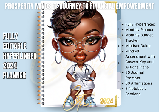 Prosperity Mindset: Journey to Financial Empowerment| PDF and Canva Template | Planner and Mindset Guide - ONE BUYER PLR