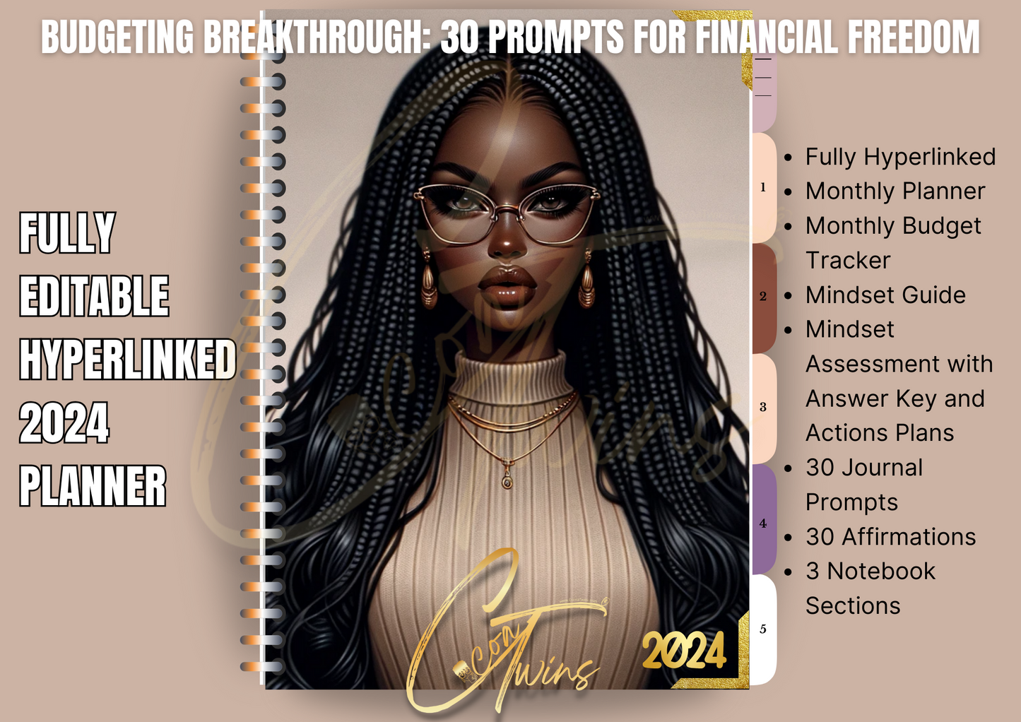 Budgeting Breakthrough - 30 Prompts for Financial Freedom | PDF and Canva Template | Planner and Mindset Guide - ONE BUYER PLR