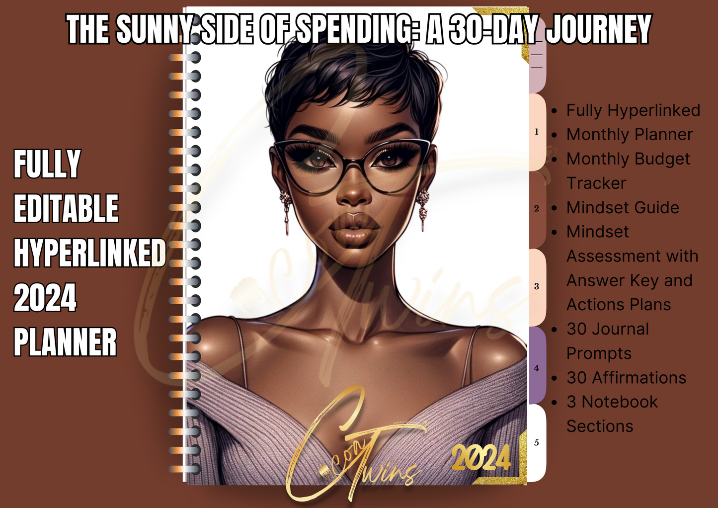 The Sunny Side of Spending - A 30-Day Journey | PDF and Canva Template | Planner and Mindset Guide - ONE BUYER PLR