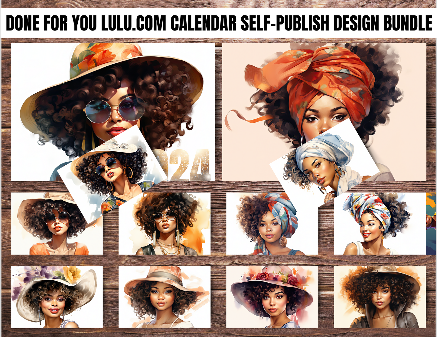 007-BKB | Create & Sell Your Own 2024 Calendars | DFY Designs & Templates