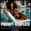 Fillable Art Prompt Base | Poolside Serenity