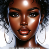 Prompt Base | Portrait of a radiant, captivating, African American young woman...