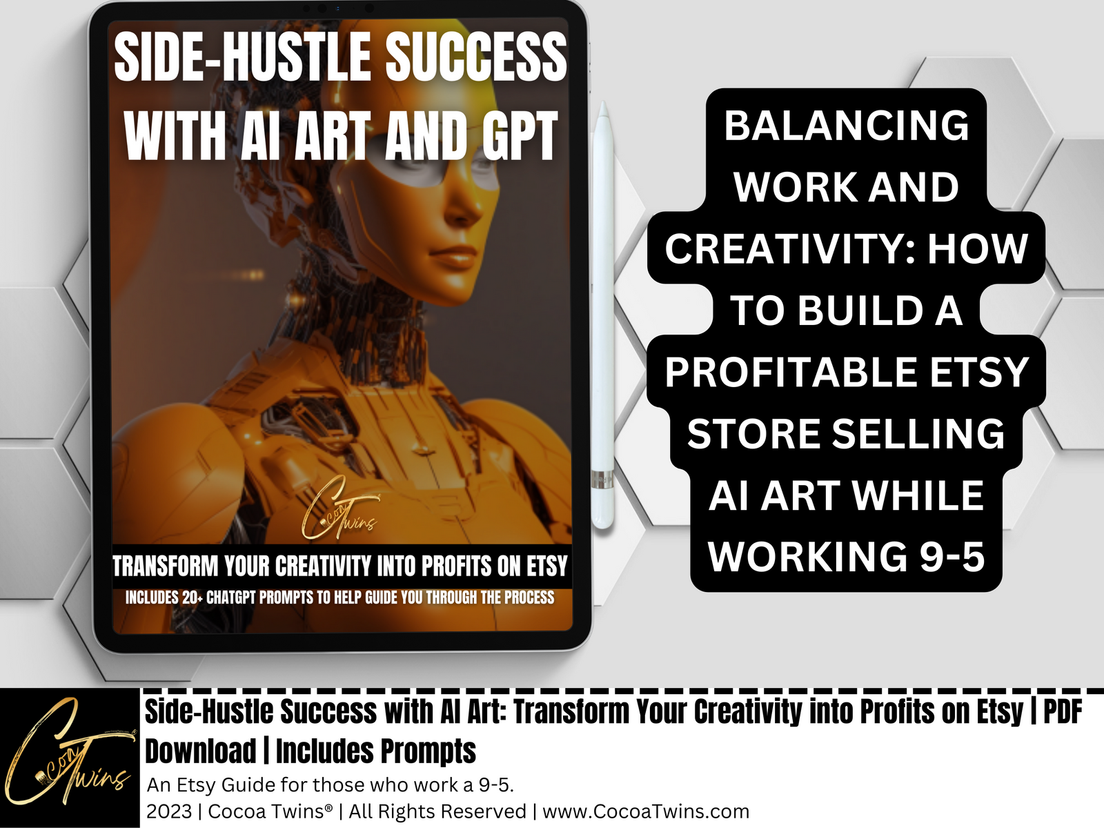 Side-Hustle Success with AI Art - Transform Your Creativity into Profits on Etsy| eBook | PDF Download