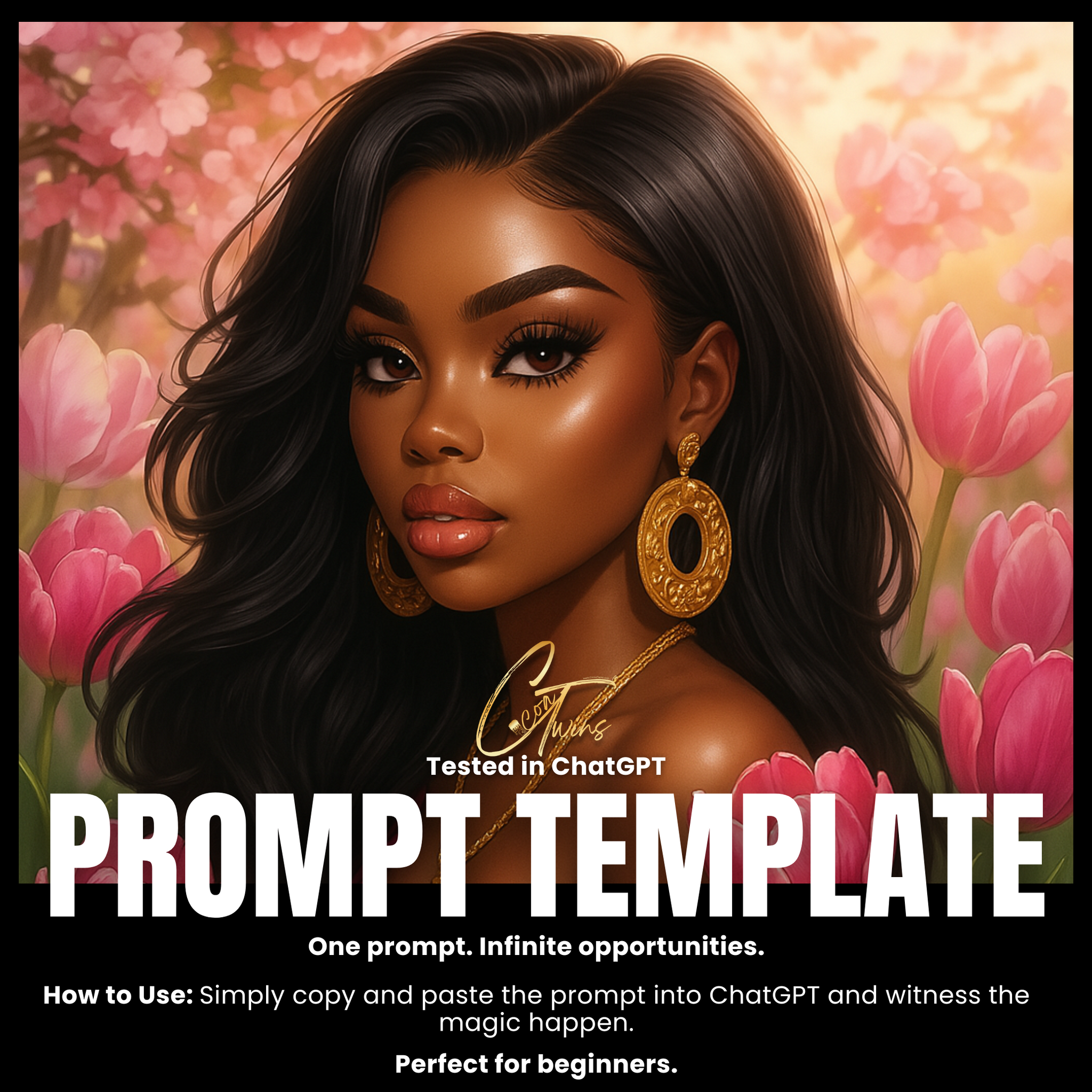 Fillable Art Prompt Base | Tulip Grace