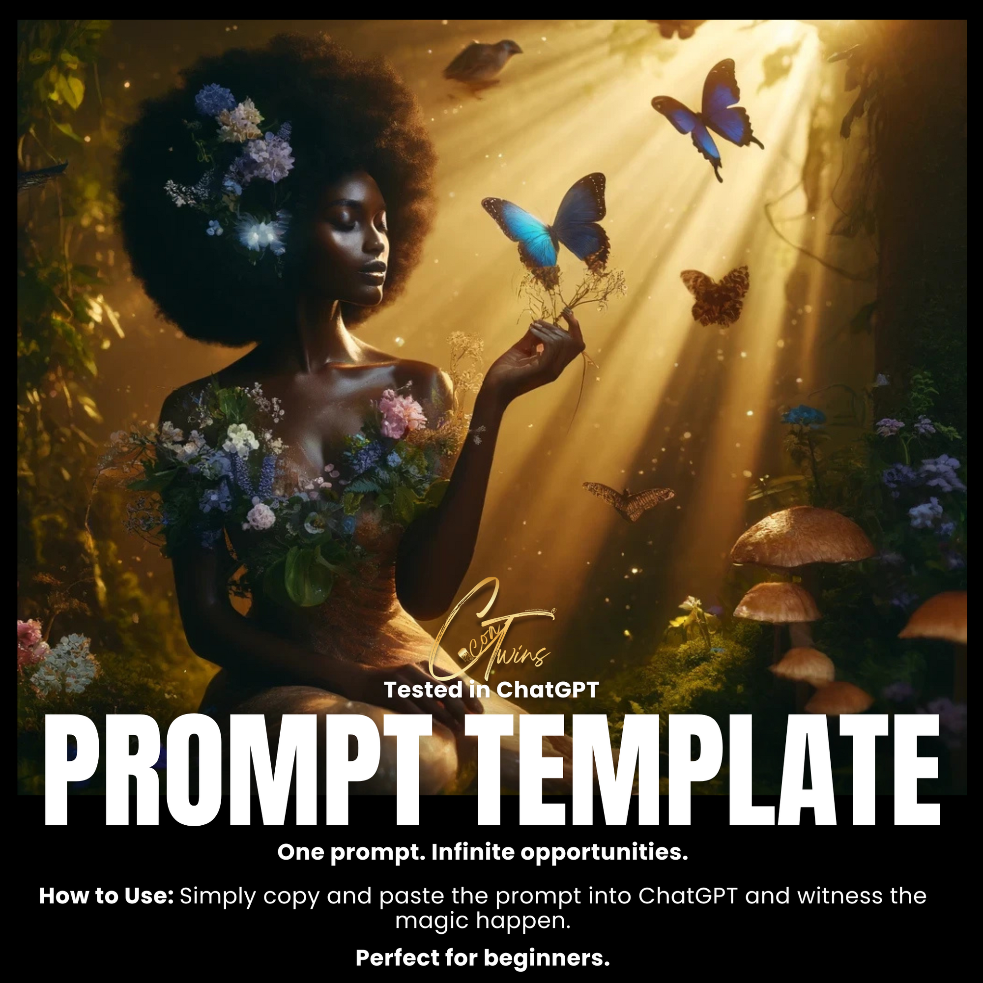 Fillable Art Prompt Base | Twilight Flourish