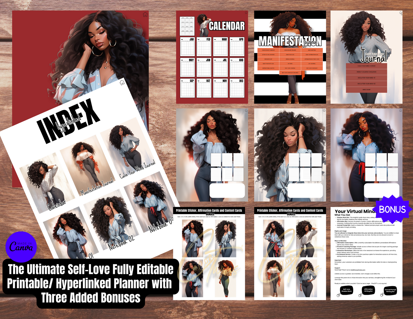 001JB | The Ultimate Self-Love Planner Bundle PLR - ONE BUYER | Bonus Offer: Access to an Exclusive Set of ChatBots