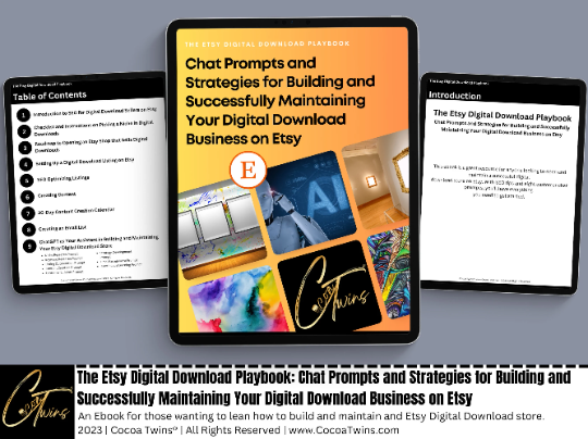 Beginner's SEO Guide for Digital Download Sellers on Etsy eBook | Includes 8 Robust ChatGPT Prompts to Help Streamline Your Optimization Process