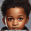 Prompt Base | A digital portrait of a young African American boy with a gentle expression - Cocoa Twins