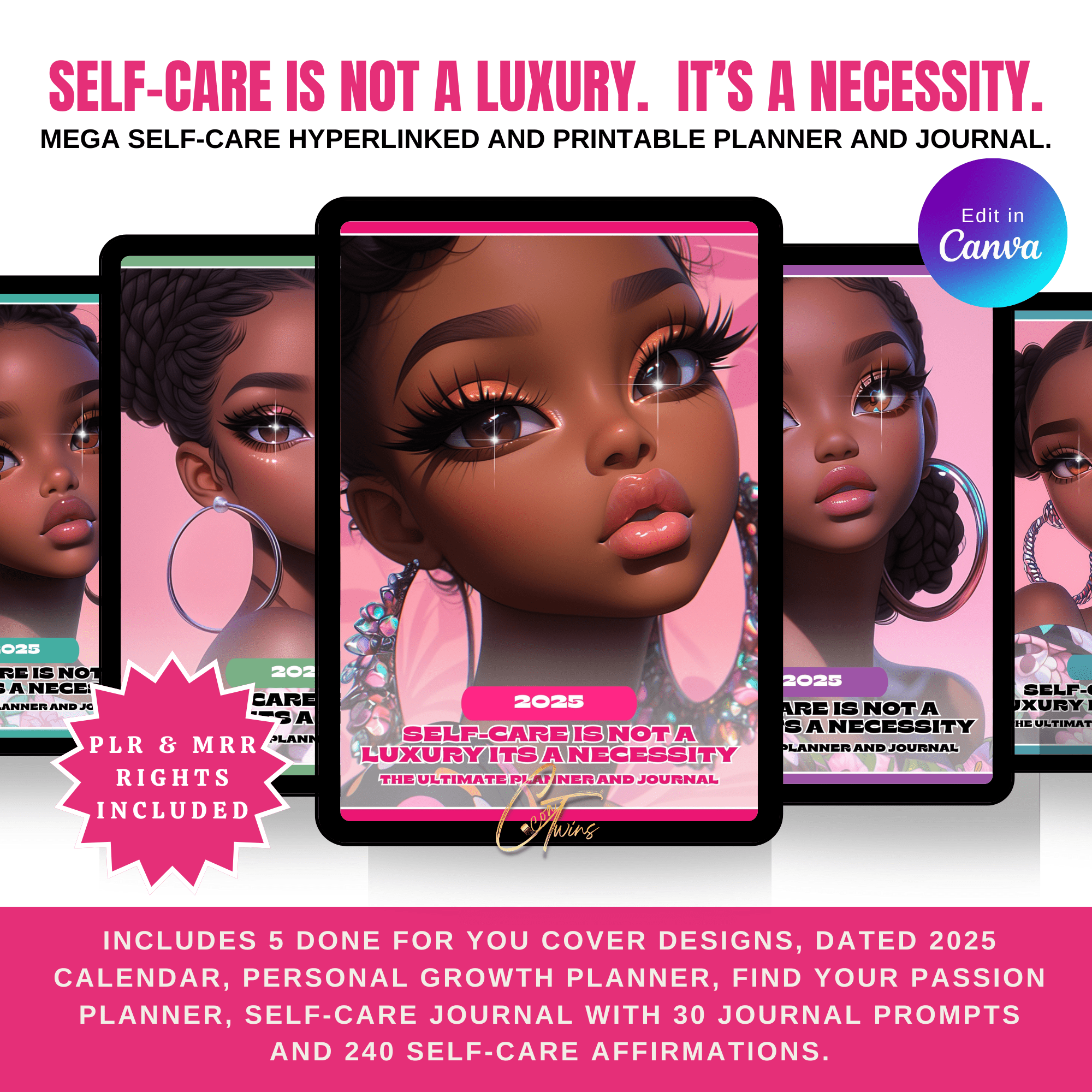 SELF - CARE is Not a Luxury Its a Necessity with Resell Rights | Editable in Canva | PLR & MRR | Sellable Learning Resource for Parents, Teachers & Entrepreneurs (Copy) - Cocoa Twins