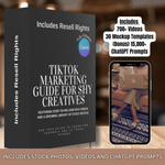TikTok Marketing Guide for Shy Creatives | FULLY EDITABLE in Canva | Includes Stock Images and Videos | EBOOK (Includes Resell Rights) - Cocoa Twins