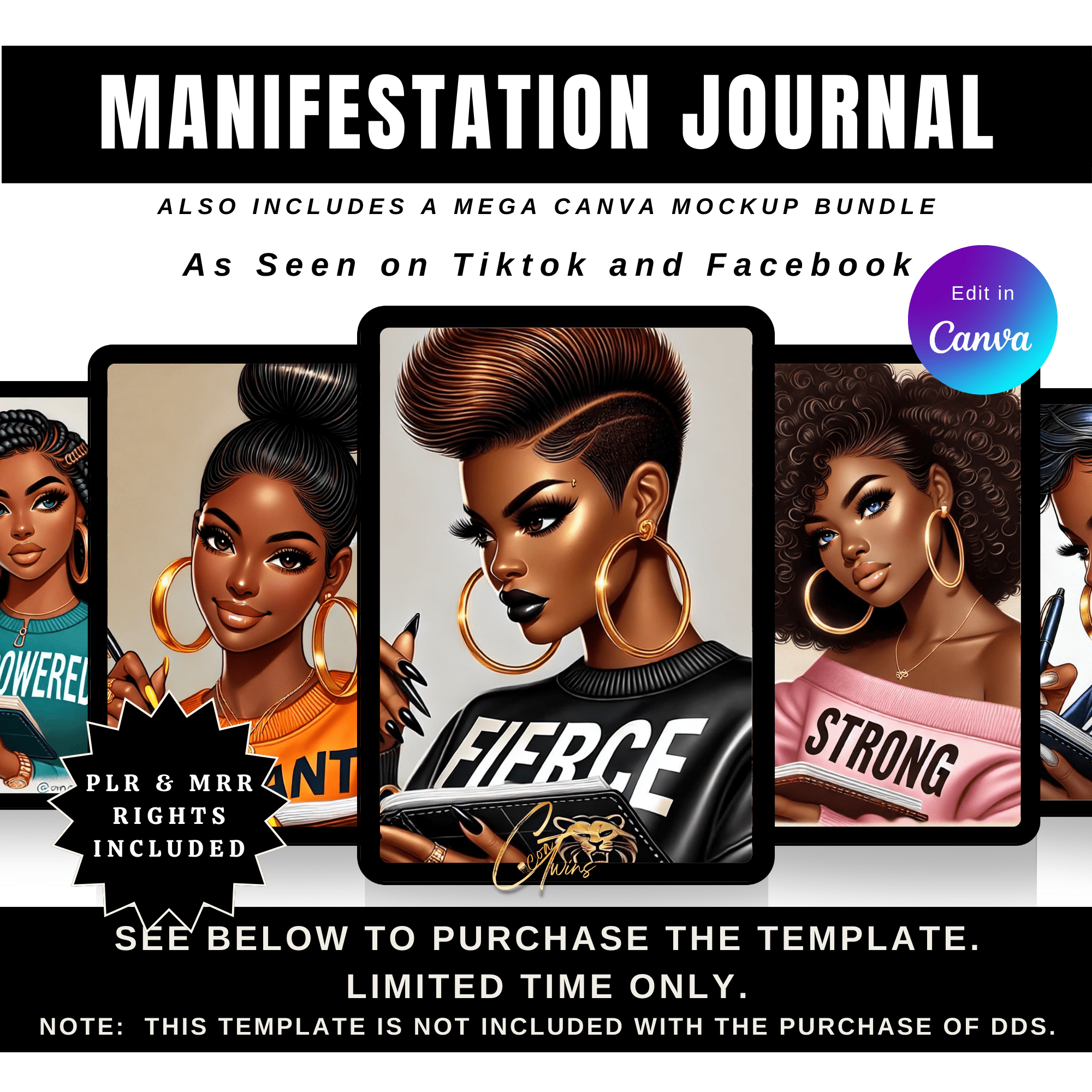 Ultimate Manifestation Planner | Editable in Canva | PLR & MRR | - Cocoa Twins