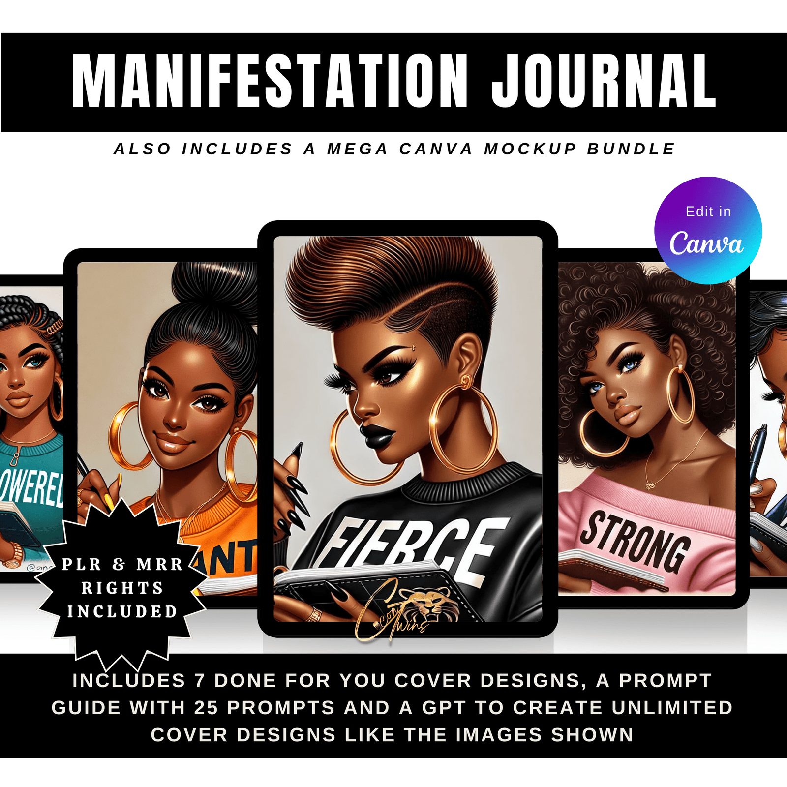 Ultimate Manifestation Planner | Editable in Canva | PLR & MRR | - Cocoa Twins