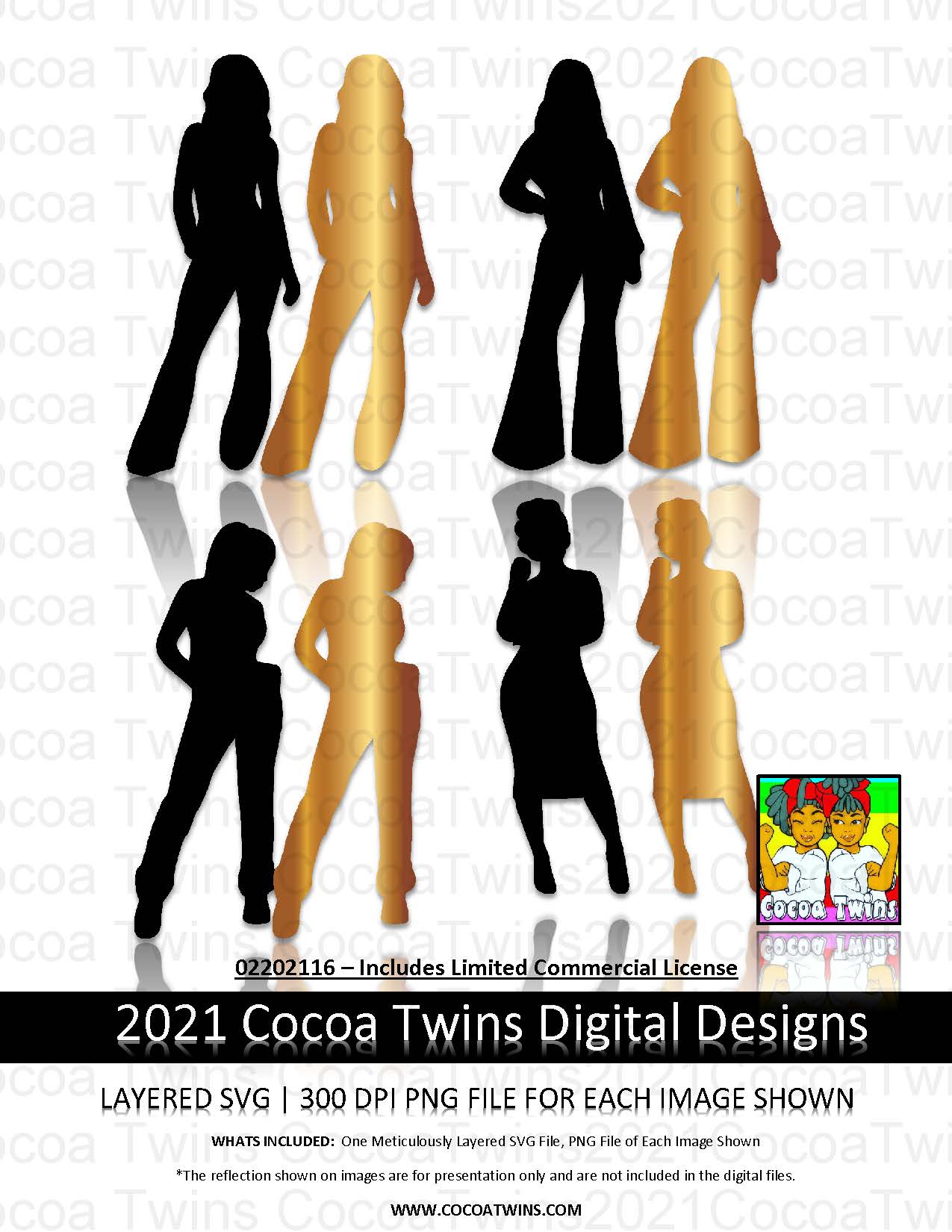 02202116 | Silhouette |  Includes Limited Commercial License | Digital Downloads