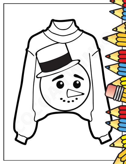 Printable Coloring Page | Snowman Sweater | 1120221