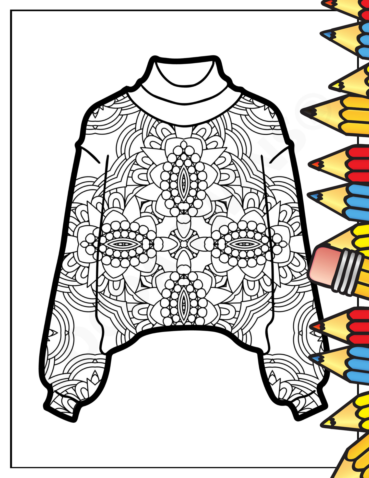 Printable Coloring Page | Not So Ugly Sweater | 11202124