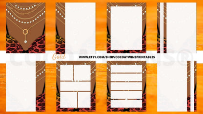 Gold Printable Stationery | Instant Download