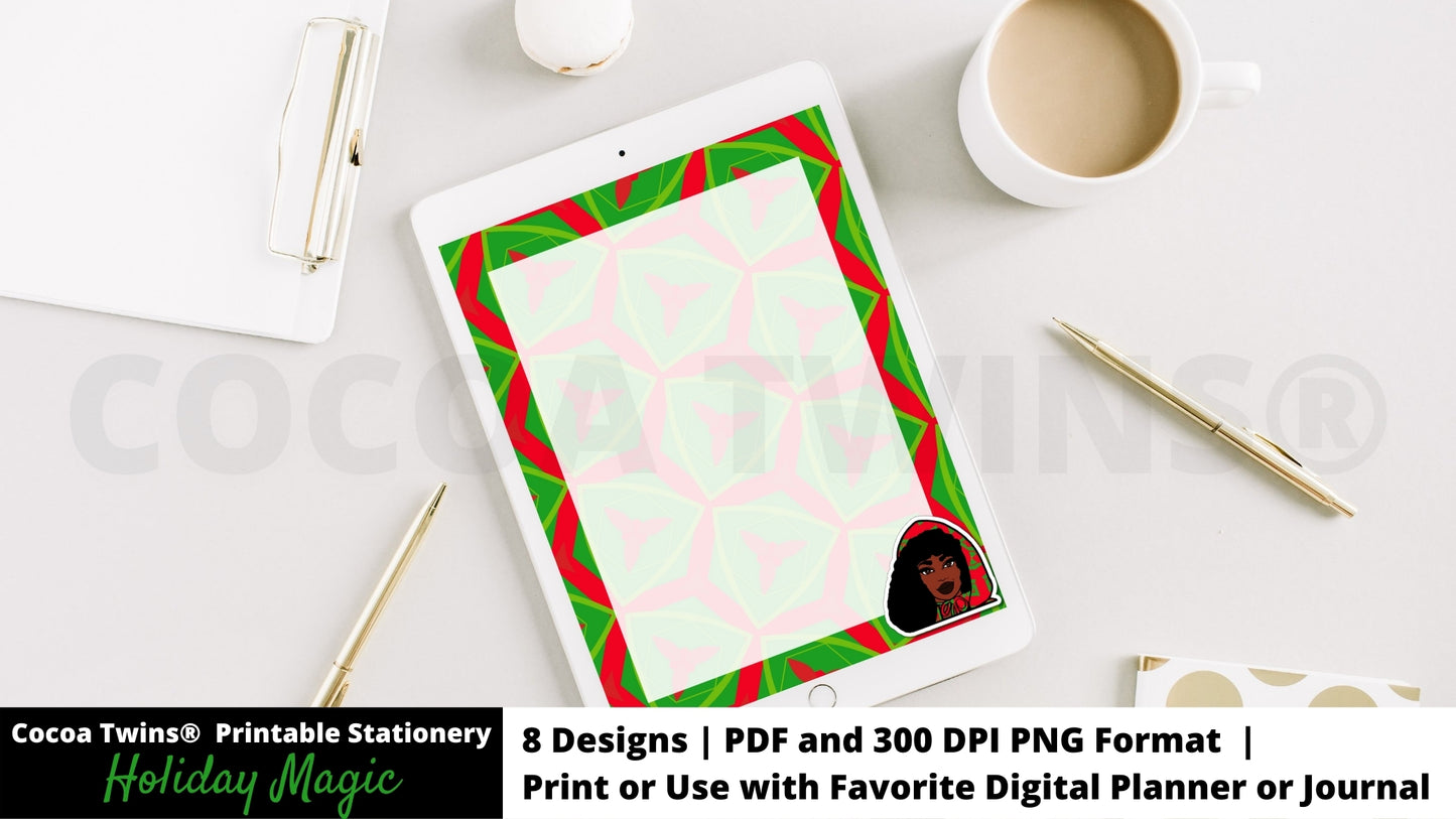 Holiday Magic Printable Stationery | Instant Download