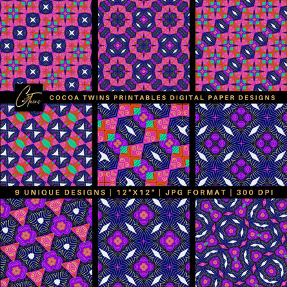 Digital Paper - Bohemian Inspired Purple