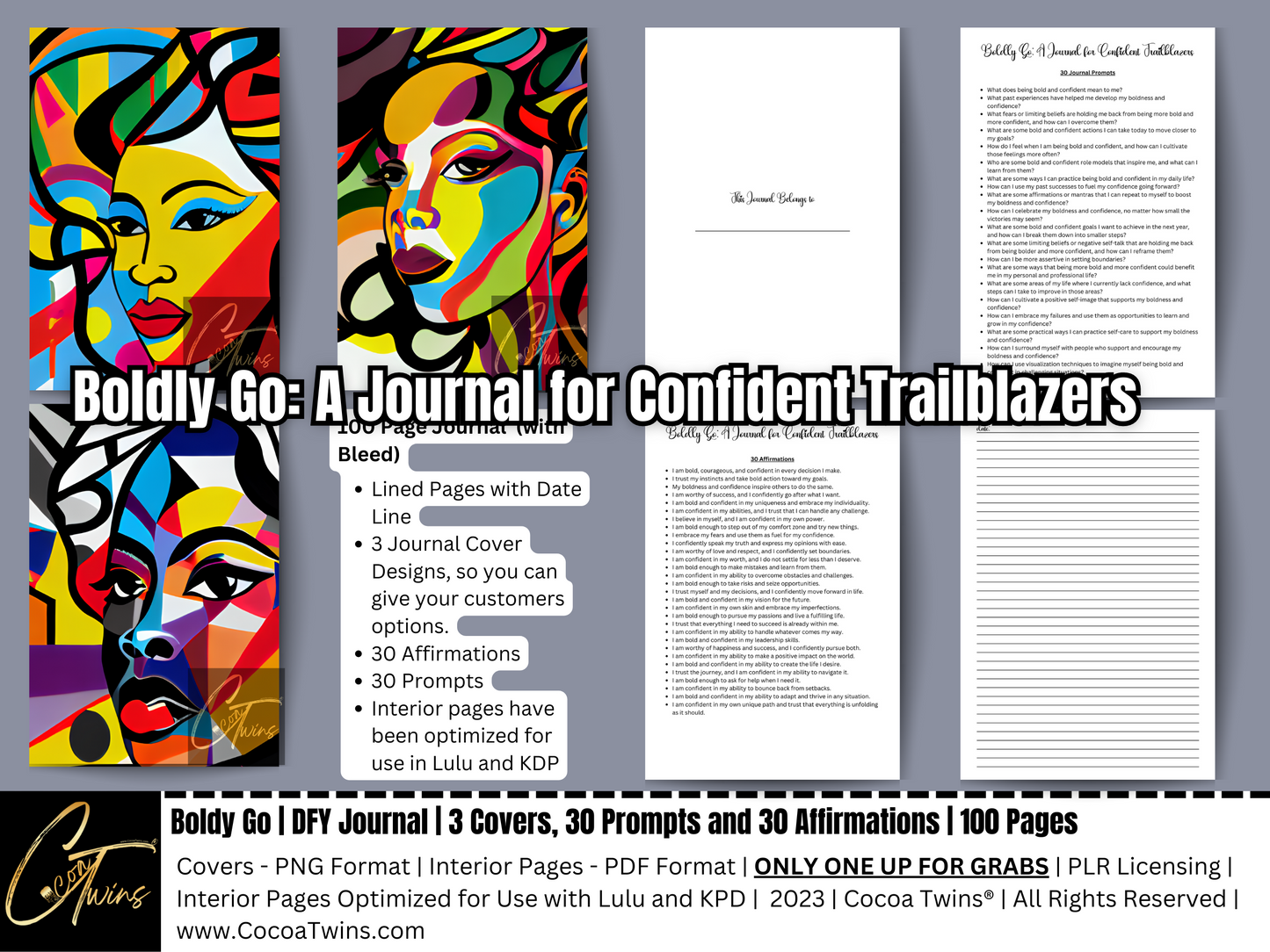 PLR Journal - Boldly Go - A Journal for Confident Trailblazers