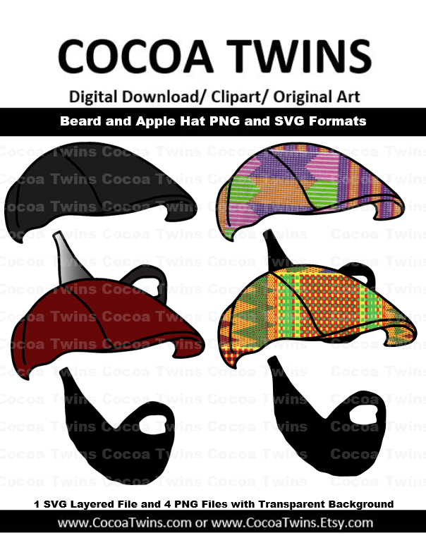 Digital Download  -  Beard and Apple Hat