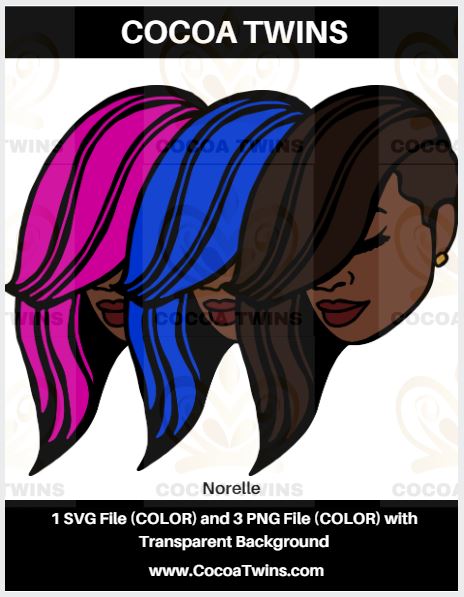 Digital Download  - Norelle - SVG Layered File and PNG File Format - Cocoa Twins