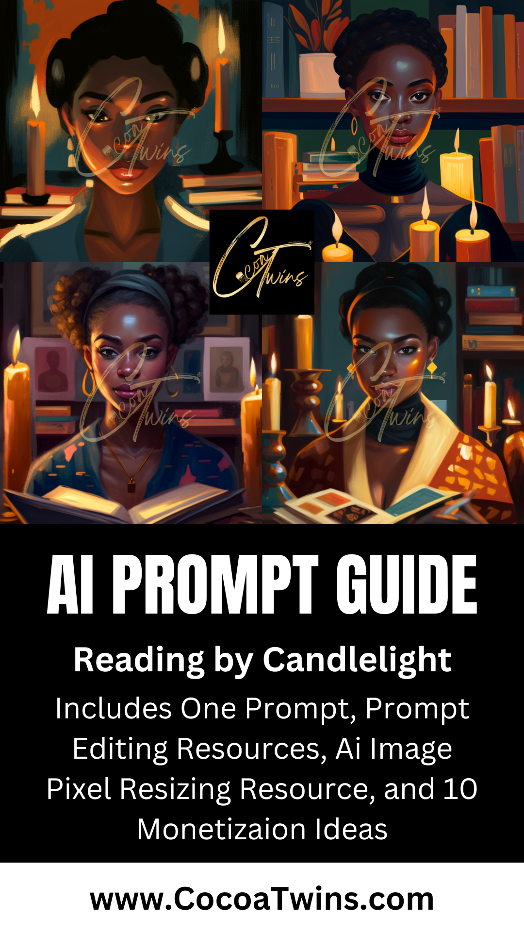 Single MidJourney Prompt Guide -  Reading by Candlelight