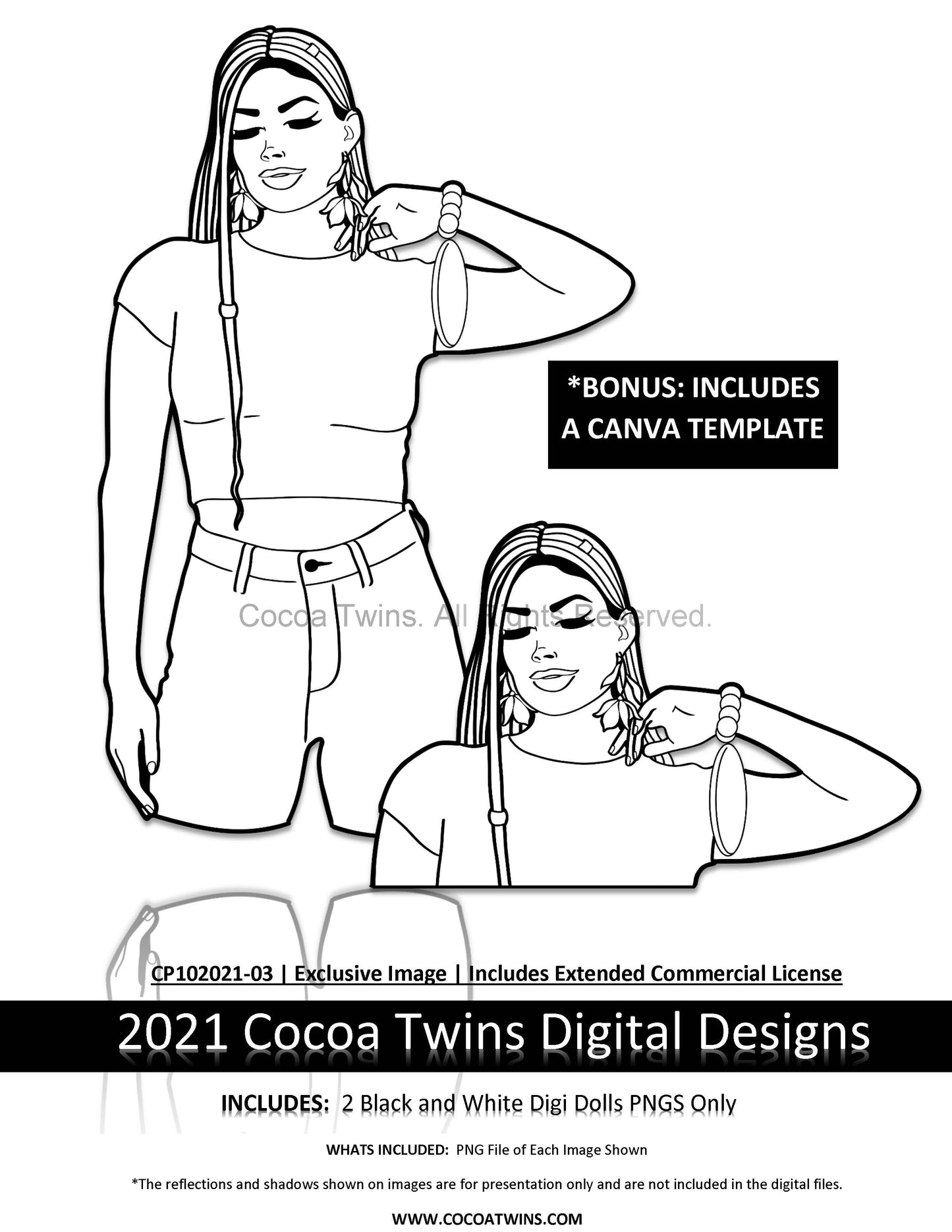 CP102021-03 | Limited Release Exclusive Image Set | 2021 | Exclusive Colorable Digi Dolls