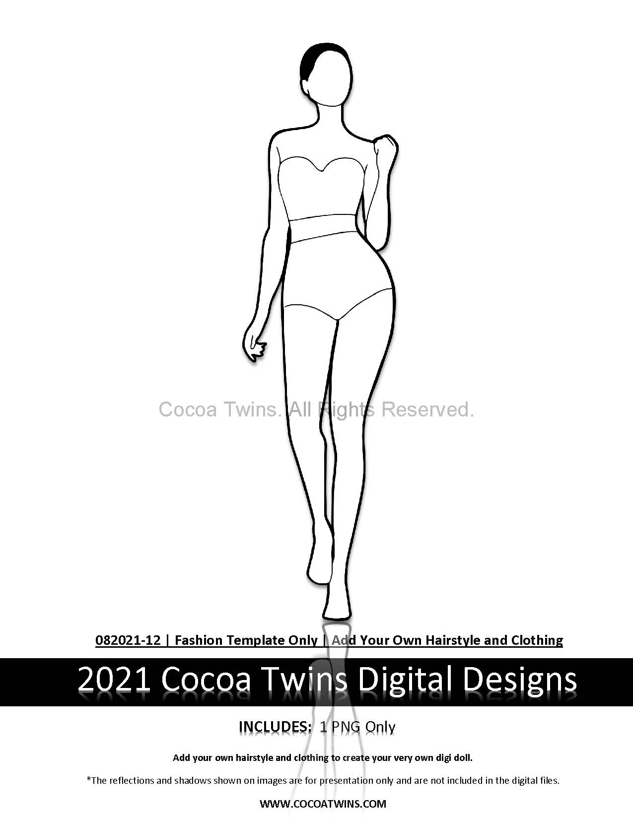 082021-12 | Dress-Up Doll Template | PNG Only